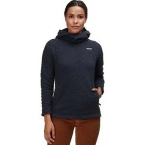Patagonia XS Smolder Blue DIAMOND CAPRA HOODY Fall Autumn‎ Winter Outdoors Cozy